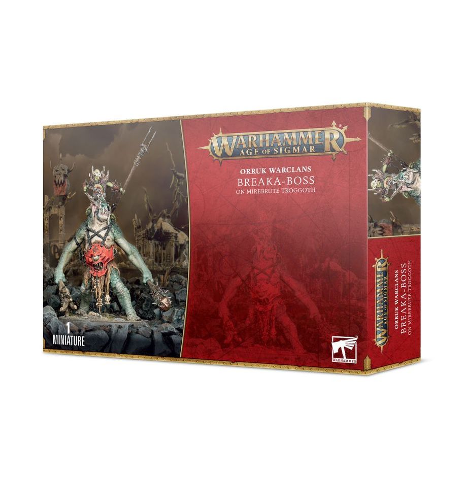 Orruk Warclans Kruleboyz: Breaka-boss on Mirebrute Troggoth