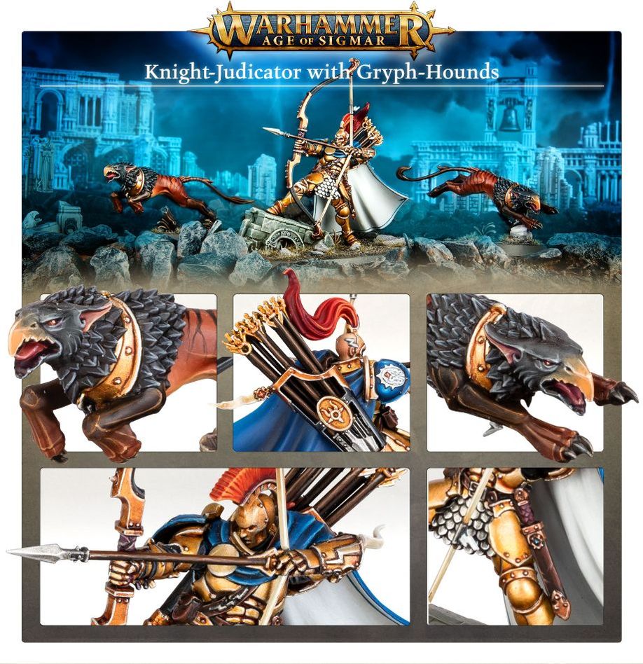 Stormcast Eternals: Knight-Judicator with Gryph-Hounds