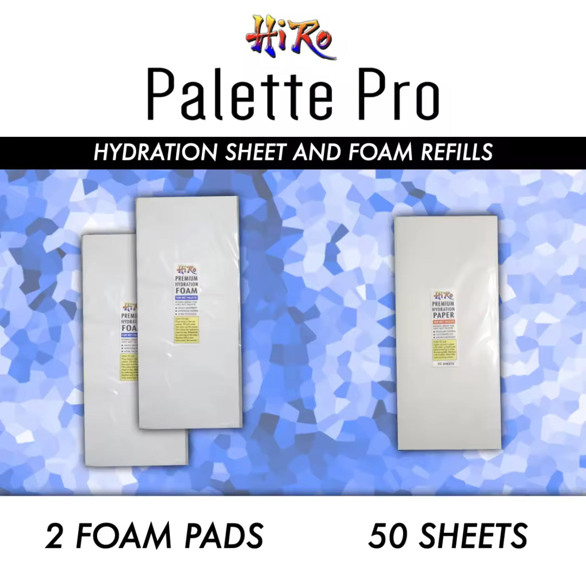 Hiro Paints: Hiro Palette Pro: Hydration Foam and Sheet Paper Refills