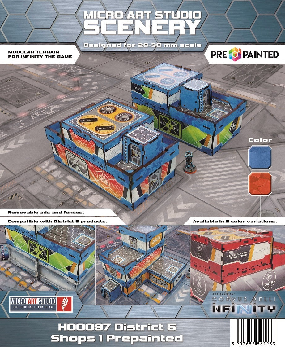 Micro Art Studio: District 5 Shops 1 (2) (Pre-painted) (blue)