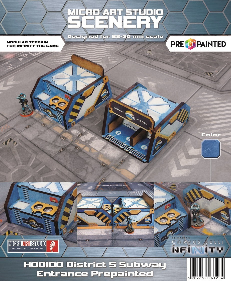 Micro Art Studio: District 5 Subway Entrance (2) (Pre-painted) (blue)