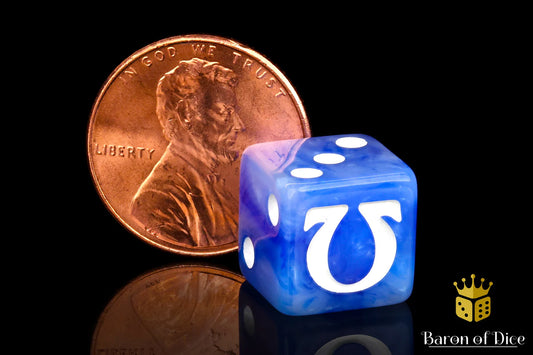 Baron of Dice: Omega Dice - White- 12mm Mini