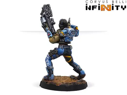 Infinity: PanOceania: Dr. Priya Harper, Archeo-raider (Plasma Carbine)