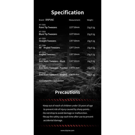 DSPIAE: Flat-End Tweezer