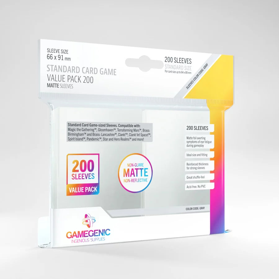 Gamegenic Matte Value Pack Card Sleeves (200 Count)