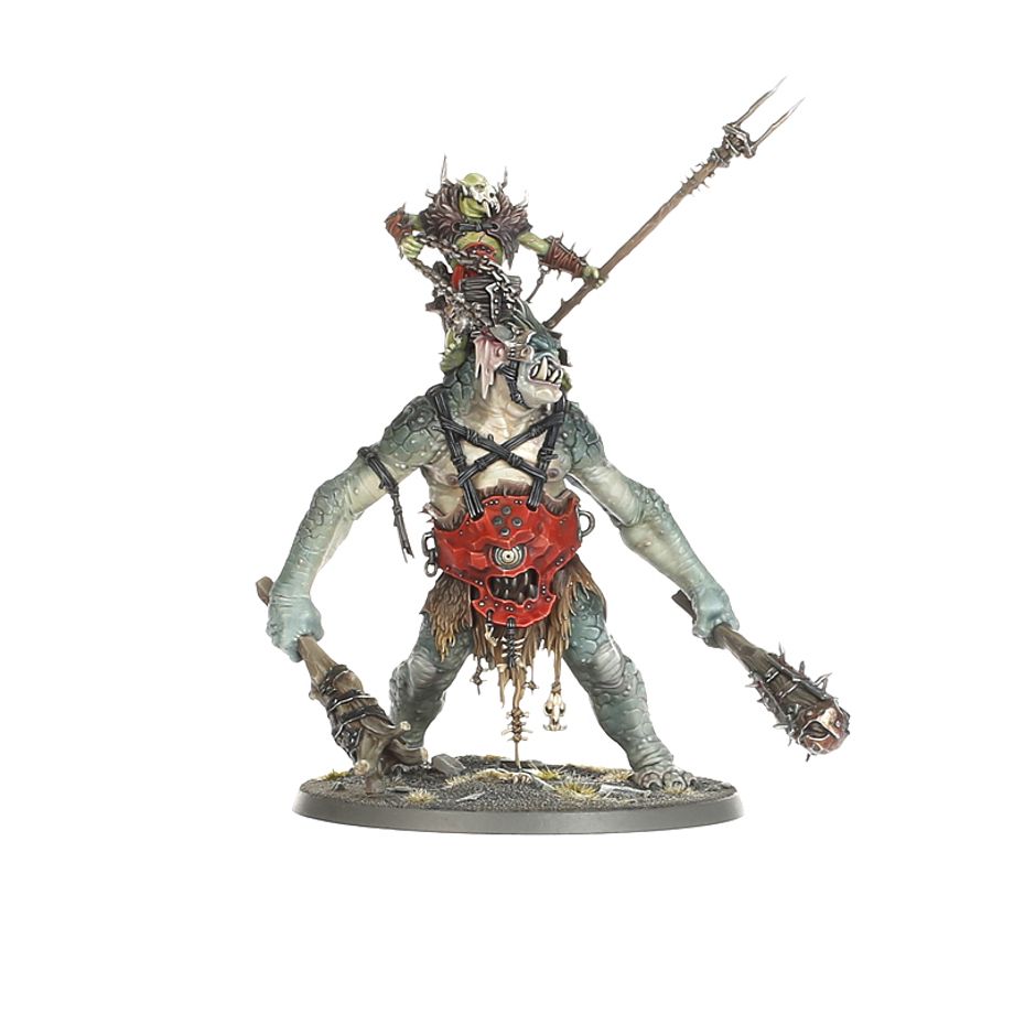 Orruk Warclans Kruleboyz: Breaka-boss on Mirebrute Troggoth