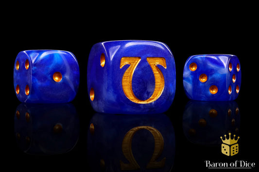 Baron of Dice: Omega Dice - Gold - Round Corner