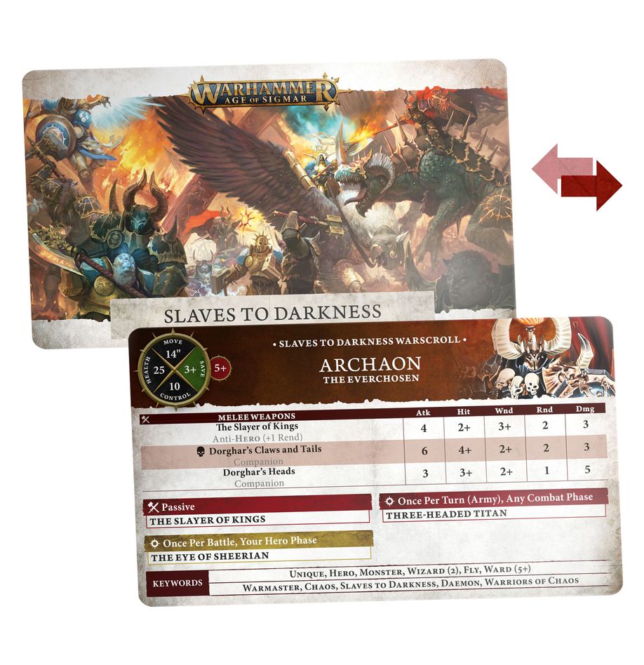 Warscroll Card: Slaves to Darkness