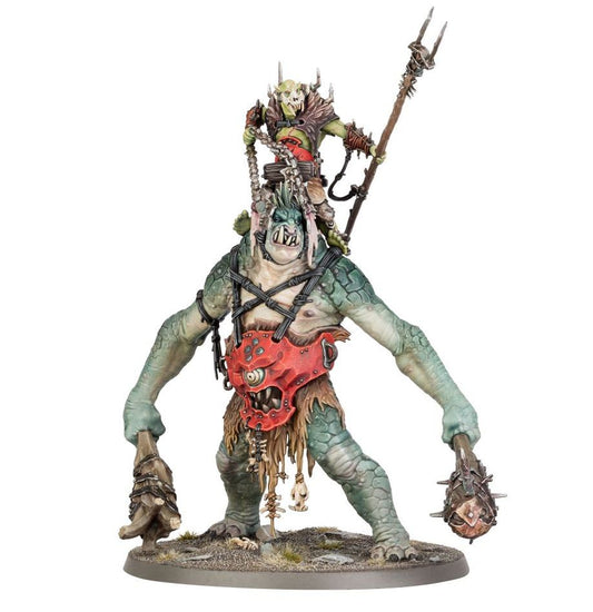 Orruk Warclans Kruleboyz: Breaka-boss on Mirebrute Troggoth