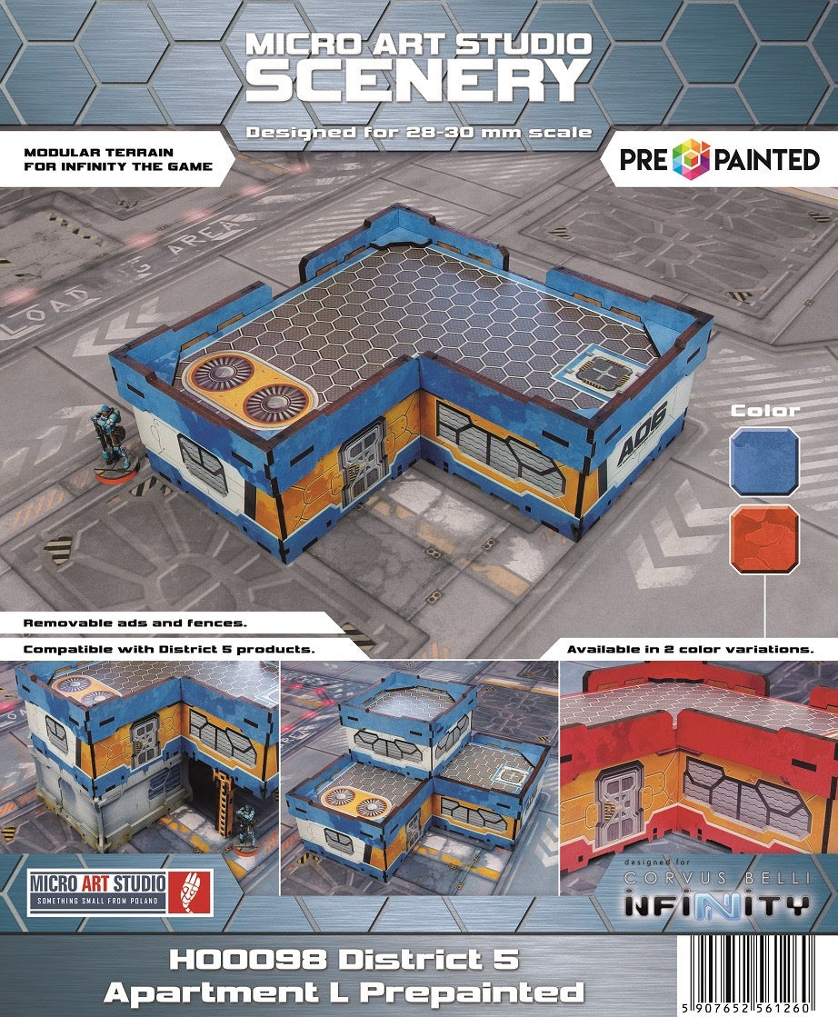 Micro Art Studio: District 5 L-Apartment (1) (Pre-painted) (blue)