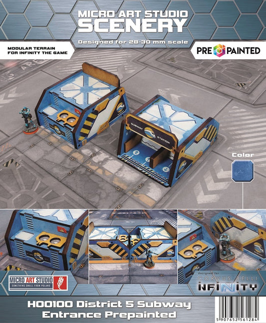 Micro Art Studio: District 5 Subway Entrance (2) (Pre-painted) (blue)