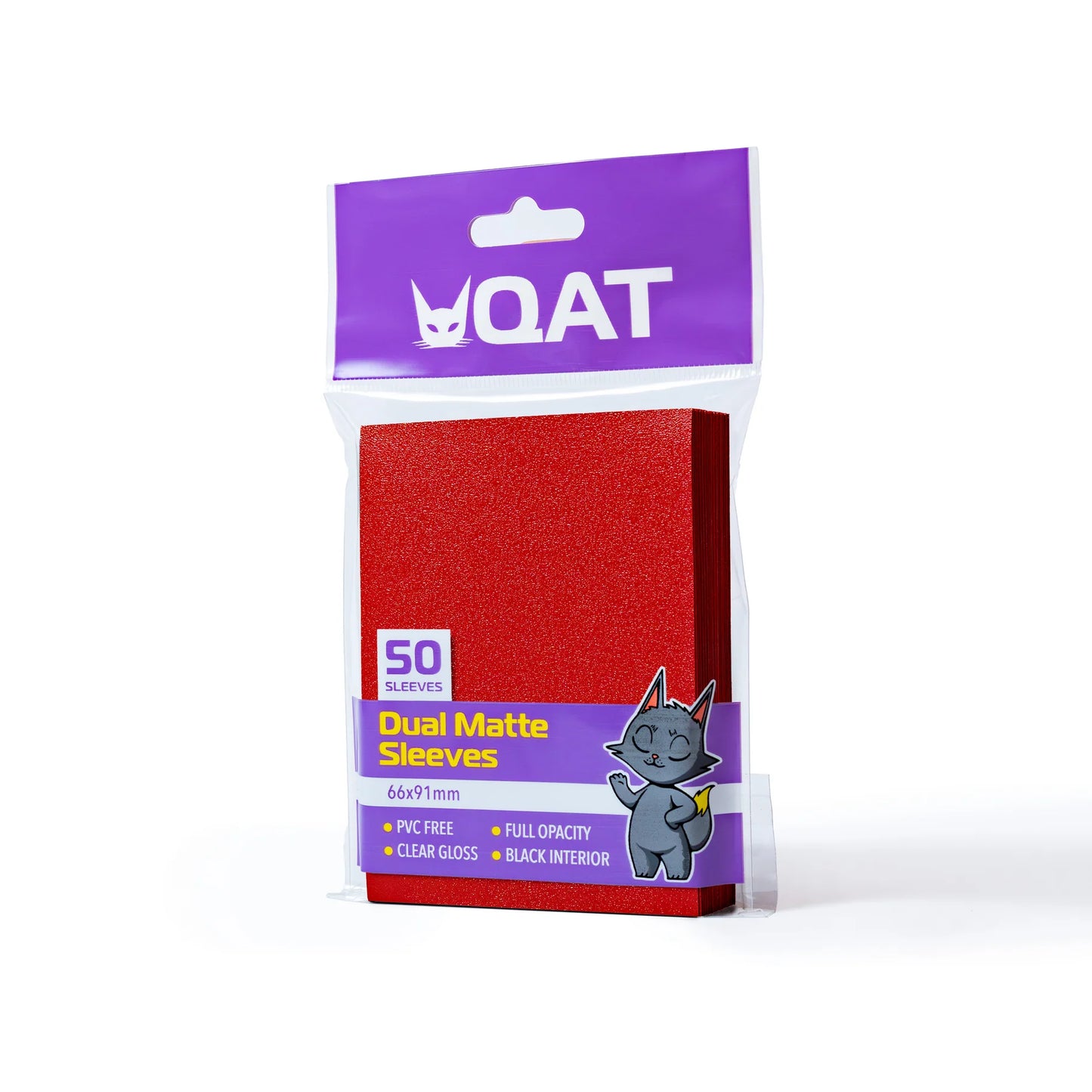 QAT Dual Matte Sleeves (Garnet Red)