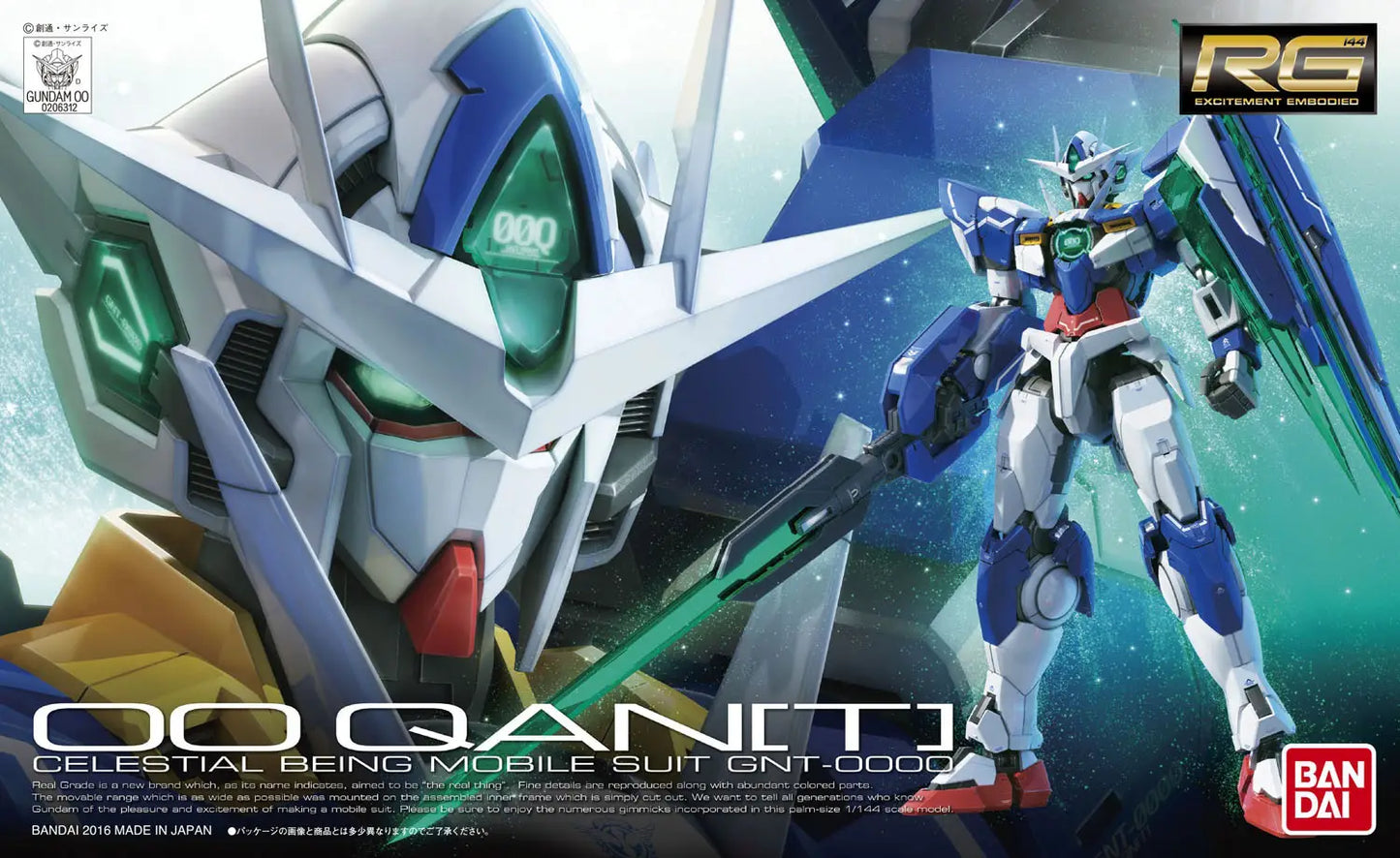 Gundam 00: 1/144 RG GNT-0000 00 Qan T (Quanta)