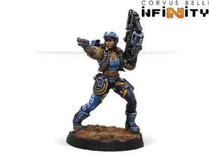 Infinity: PanOceania: Dr. Priya Harper, Archeo-raider (Plasma Carbine)