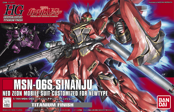 Gundam Unicorn: 1/144 HGUC UC MSN-06S SINANJU TITANINUM FINISH
